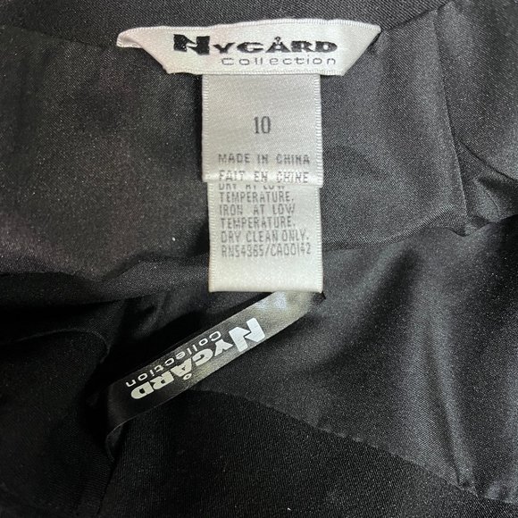 Nygard Collection Black Beaded and Embroidered Skirt Size 10 - Picture 3 of 5